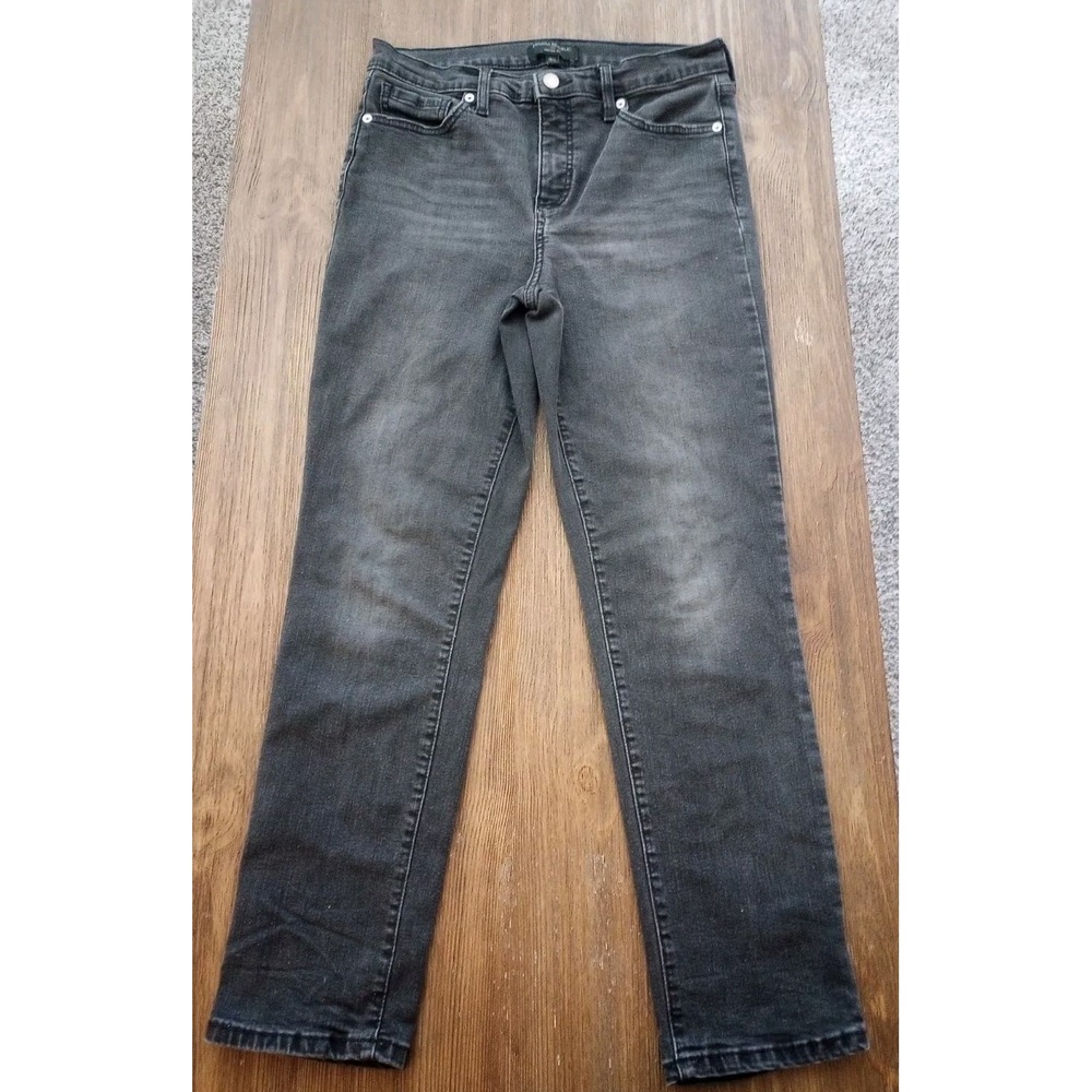 Banana‎ Republic Jeans Women's Size 28/6 Black High Rise Slim Straight Leg Denim